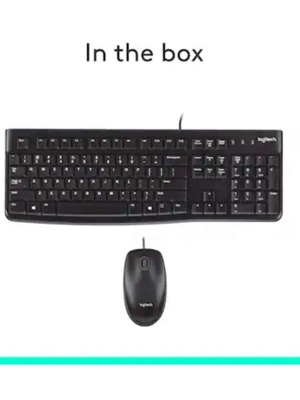 Logitech-MK120 Full-size Wired Membrane Keyboard- Black